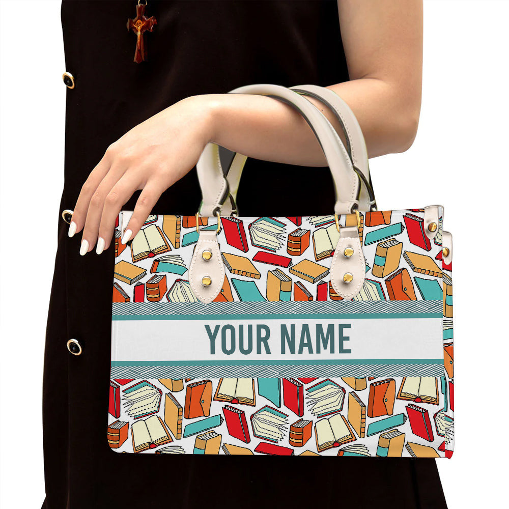 litzzy Personalized Book Purse Leather Bag Handbag For Women leather bag White  