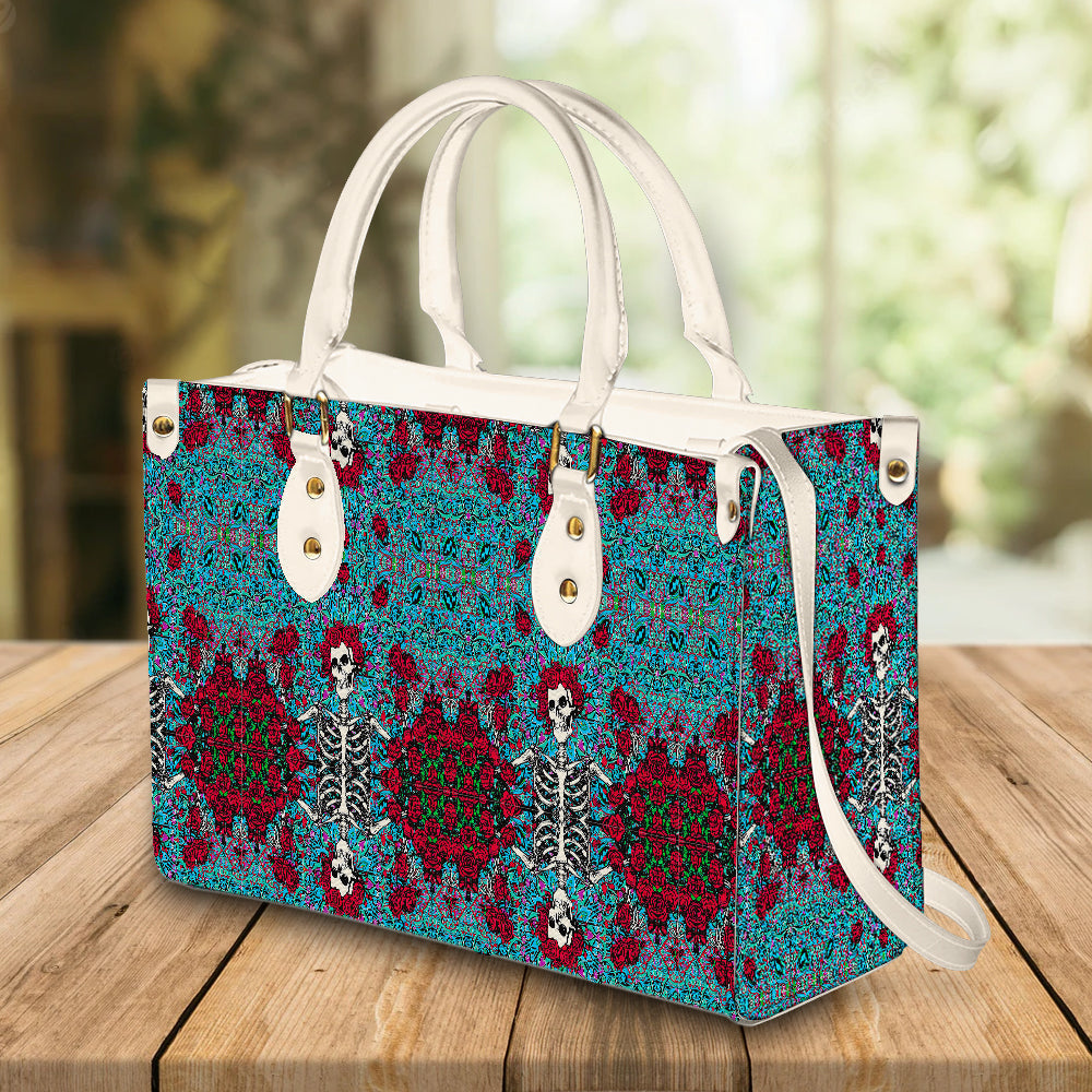 litzzy Personalized Grateful Dead Skull Purse Leather Bag Handbag For Women leather bag   