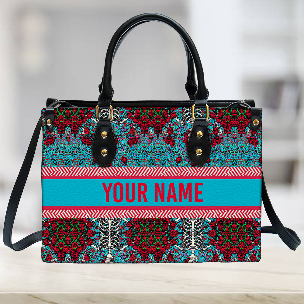 litzzy Personalized Grateful Dead Skull Purse Leather Bag Handbag For Women leather bag   