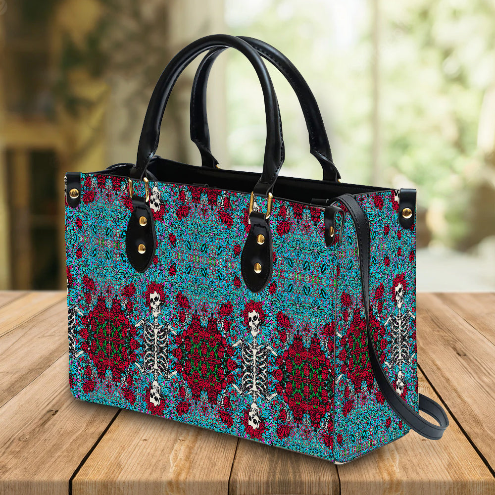 litzzy Personalized Grateful Dead Skull Purse Leather Bag Handbag For Women leather bag   