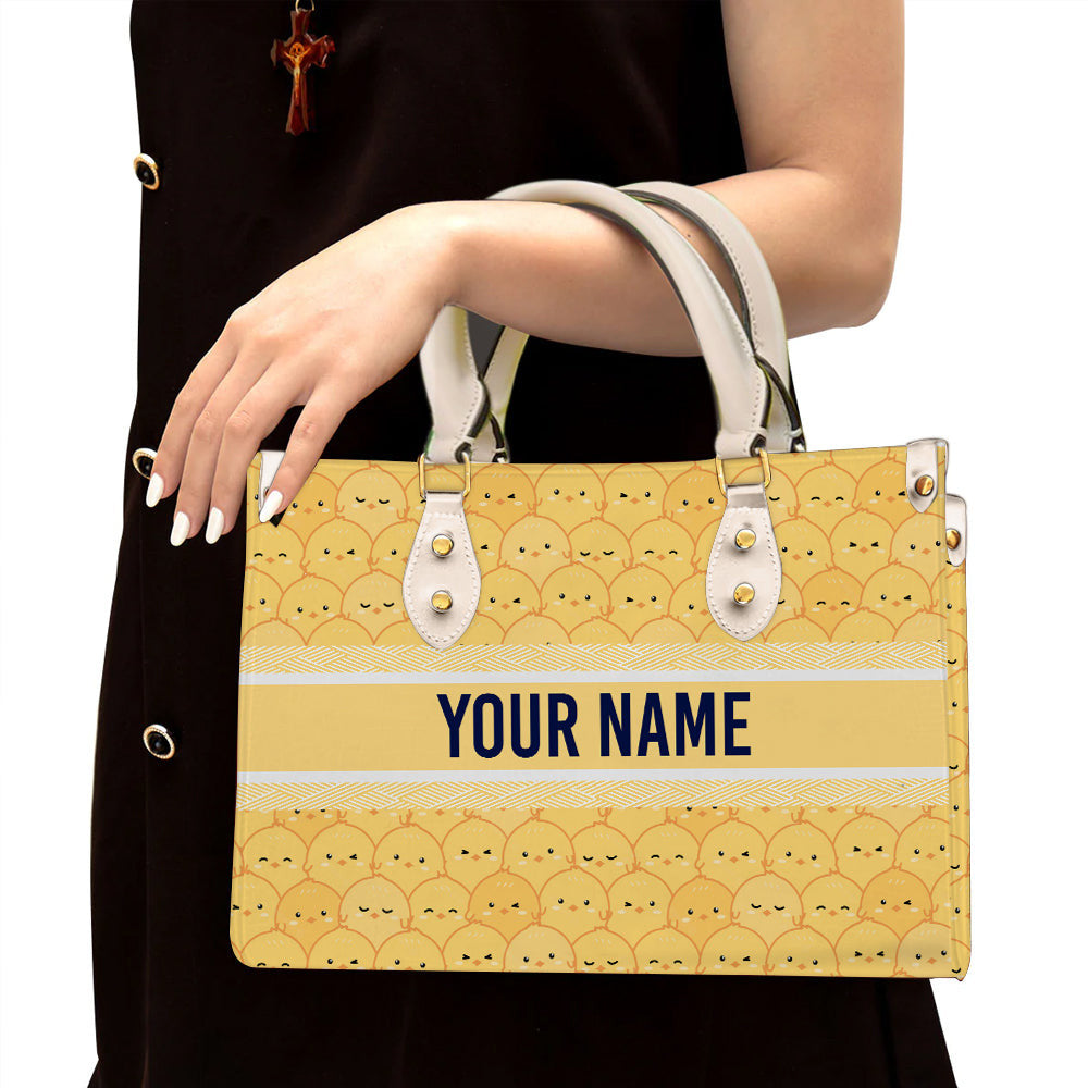 litzzy Personalized Cute Chickens Purse Leather Bag Handbag For Women leather bag White  