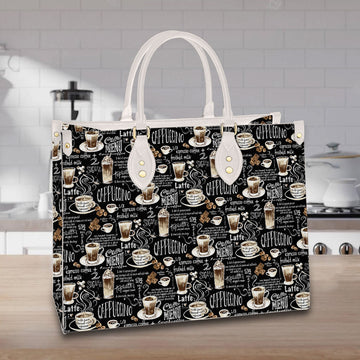 litzzy Personalized Coffee Menu Purse Leather Bag Handbag For Women leather bag   