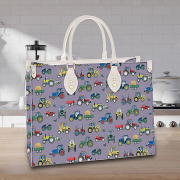 litzzy Personalized Farmer Tractor Purse Leather Bag Handbag For Women leather bag   