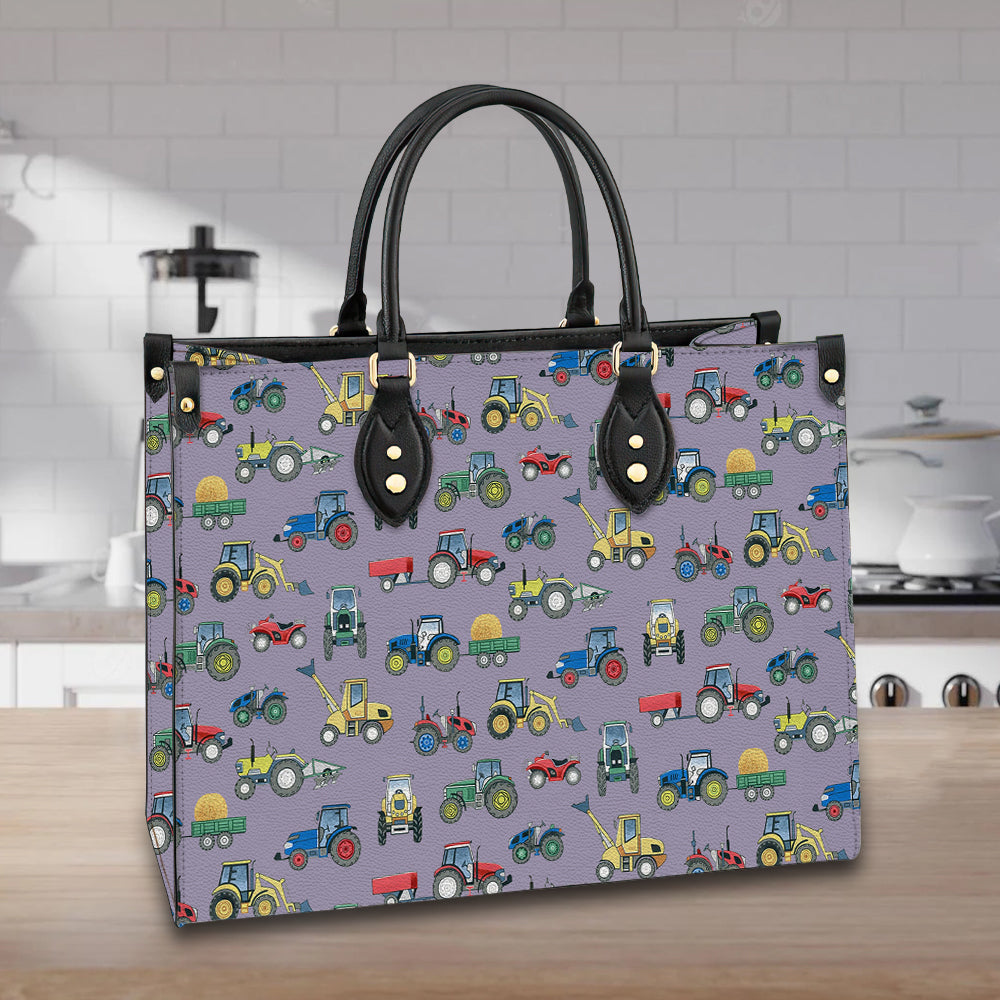 litzzy Personalized Farmer Tractor Purse Leather Bag Handbag For Women leather bag   