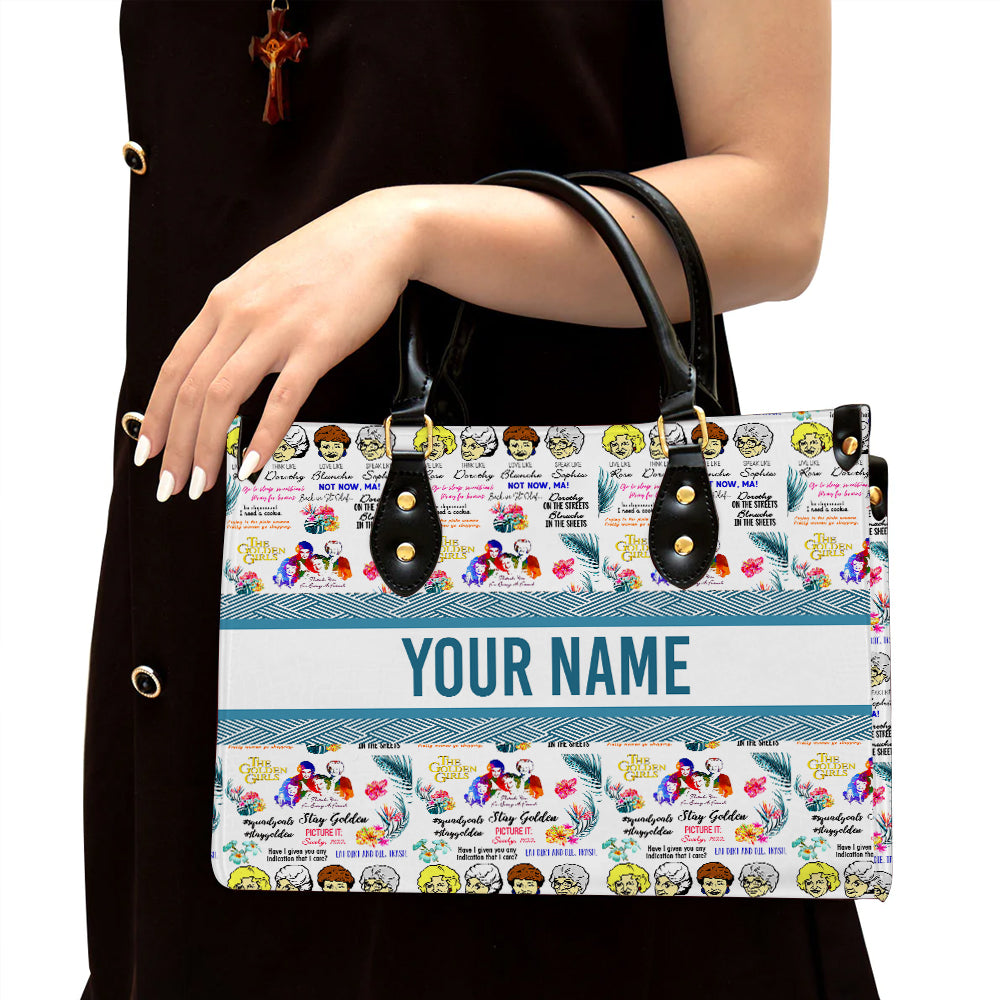 litzzy Personalized The Golden Girls Purse Leather Bag Handbag For Women PANLTO0008 leather bag Black  