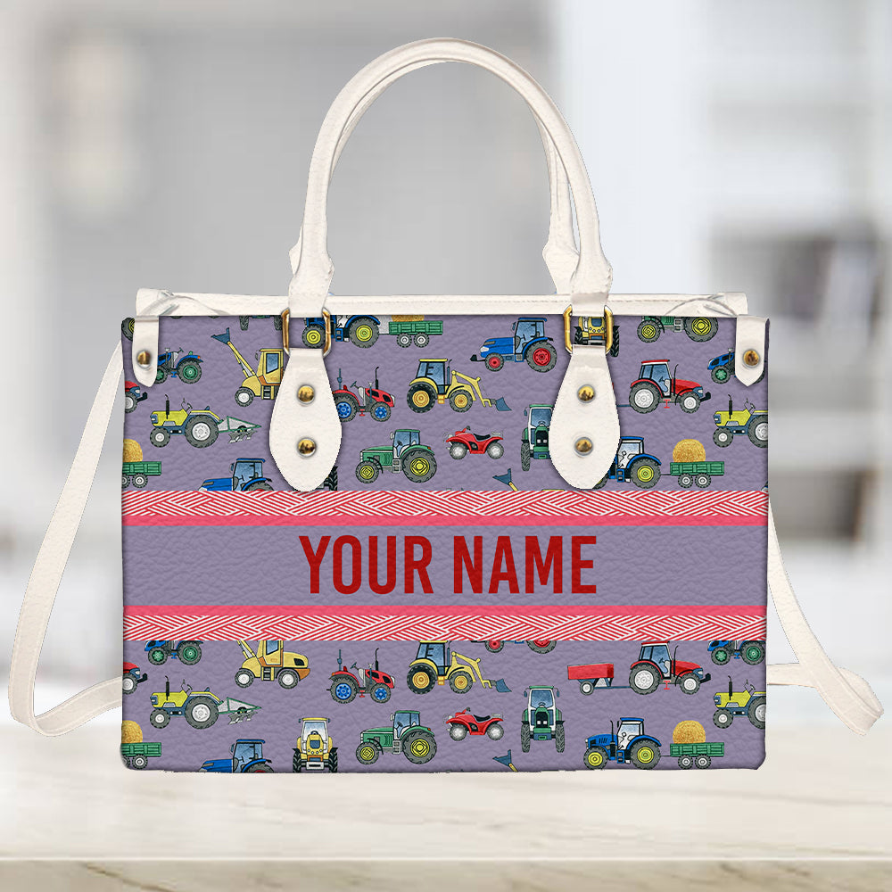 litzzy Personalized Farmer Tractor Purse Leather Bag Handbag For Women leather bag   