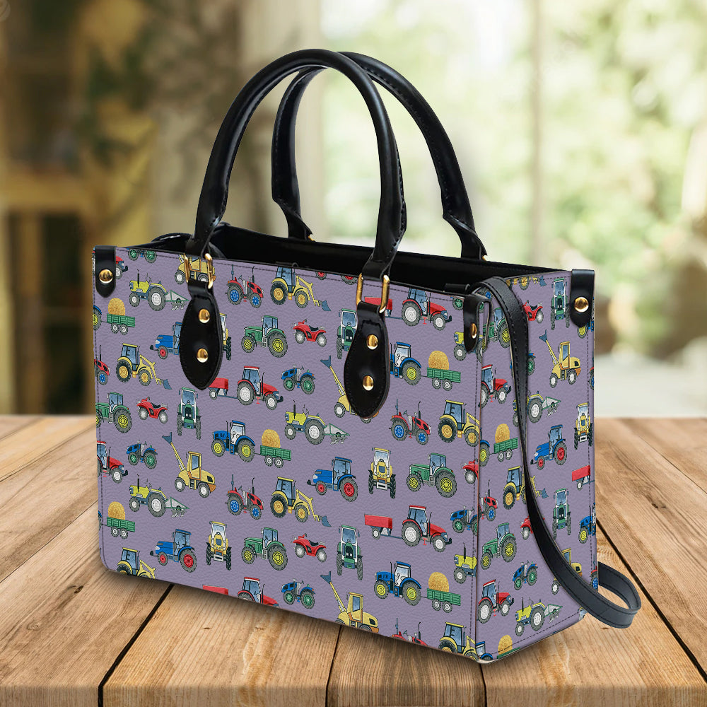 litzzy Personalized Farmer Tractor Purse Leather Bag Handbag For Women leather bag   