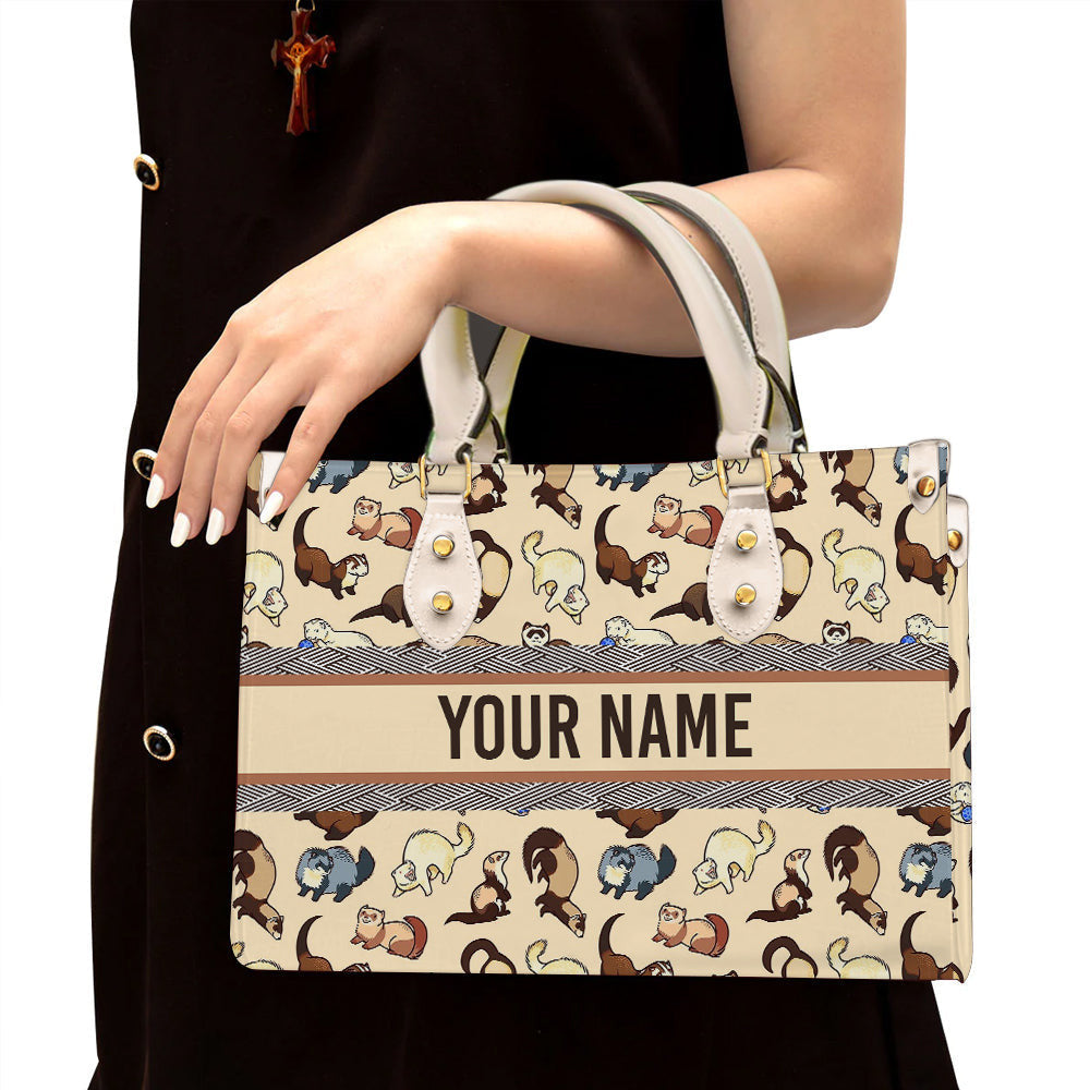 litzzy Personalized Otter Purse Leather Bag Handbag For Women leather bag White  