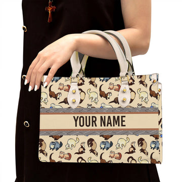litzzy Personalized Otter Purse Leather Bag Handbag For Women leather bag White  