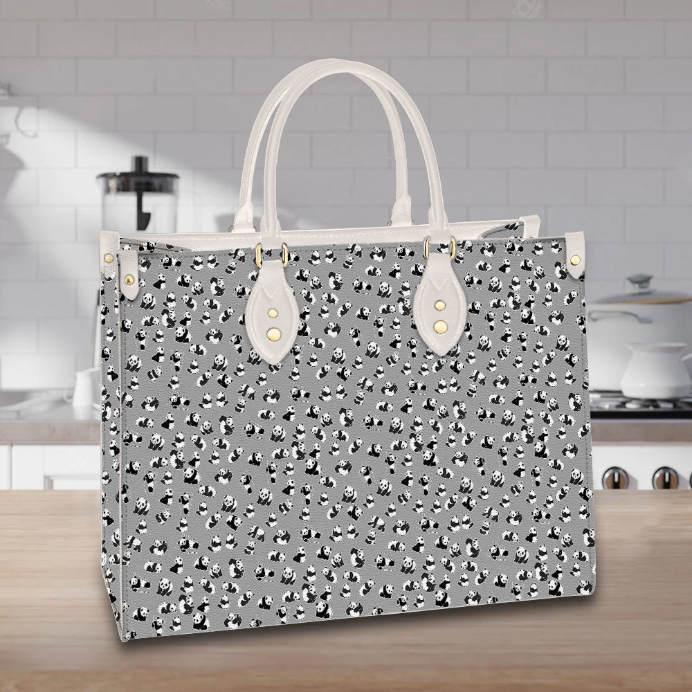 litzzy Personalized Cute Panda Purse Leather Bag Handbag For Women leather bag   