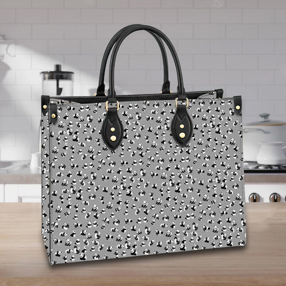 litzzy Personalized Cute Panda Purse Leather Bag Handbag For Women leather bag   