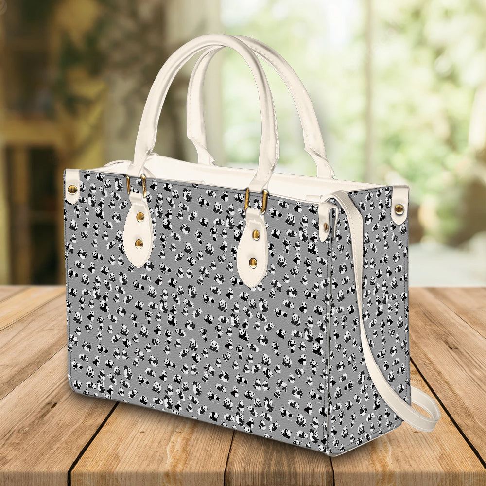 litzzy Personalized Cute Panda Purse Leather Bag Handbag For Women leather bag   
