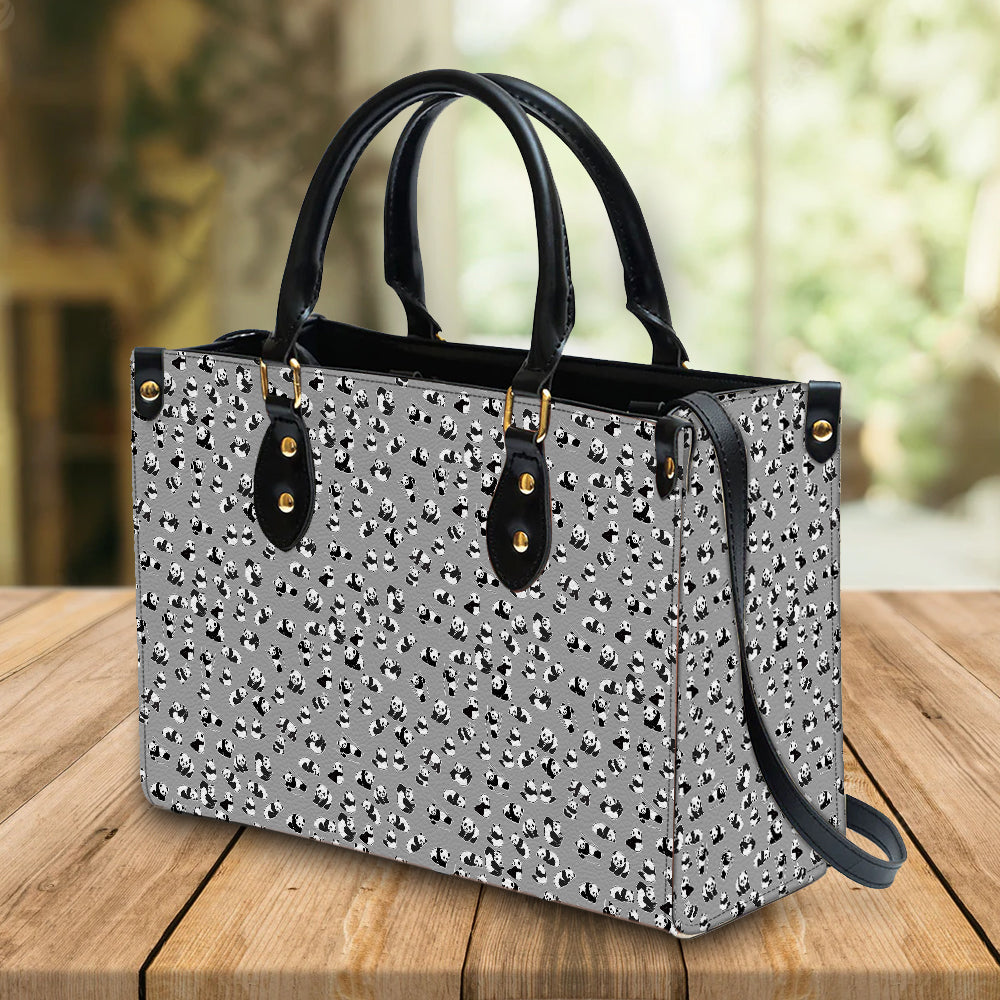 litzzy Personalized Cute Panda Purse Leather Bag Handbag For Women leather bag   