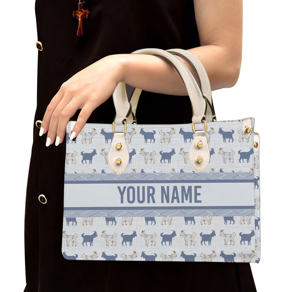 litzzy Personalized Goat Purse Leather Bag Handbag For Women leather bag White  