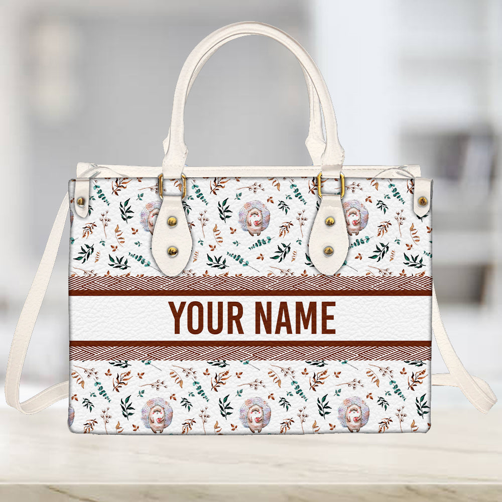 litzzy Personalized Cartoon Hedgehog Purse Leather Bag Handbag For Women leather bag   