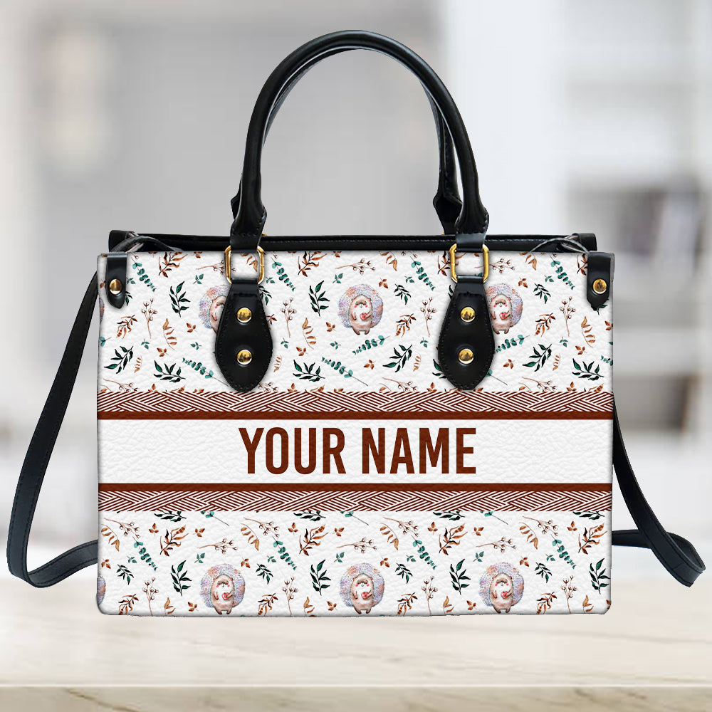 litzzy Personalized Cartoon Hedgehog Purse Leather Bag Handbag For Women leather bag   
