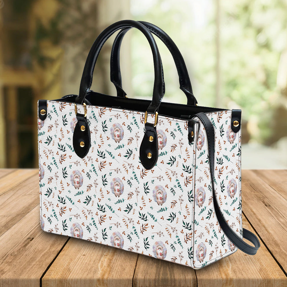 litzzy Personalized Cartoon Hedgehog Purse Leather Bag Handbag For Women leather bag   