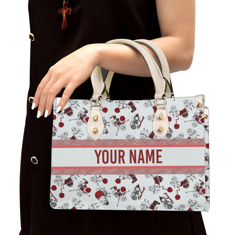 litzzy Personalized Sheep Purse Leather Bag Handbag For Women leather bag White  