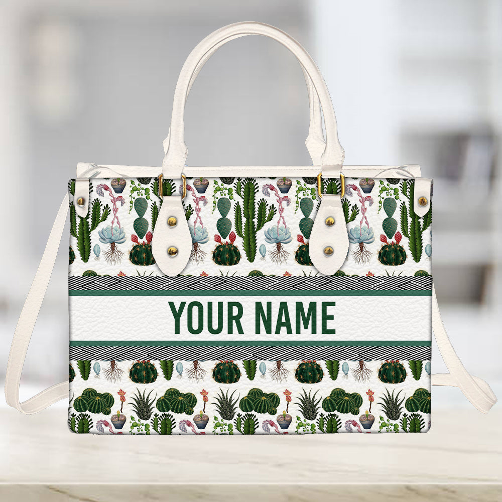 litzzy Personalized Cactus Purse Leather Bag Handbag For Women leather bag   