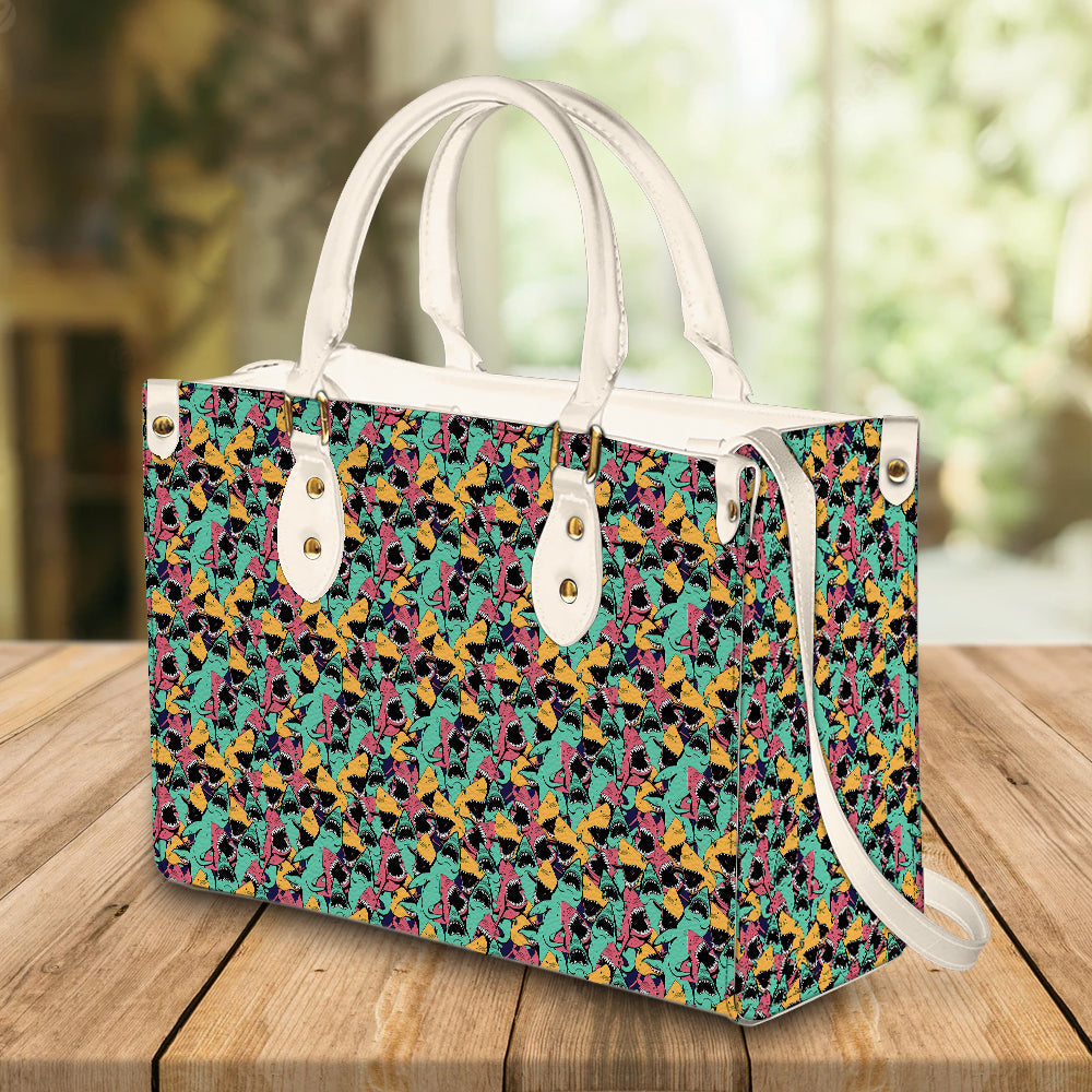 litzzy Personalized Jaws Shark Purse Leather Bag Ocean Handbag For Women leather bag   