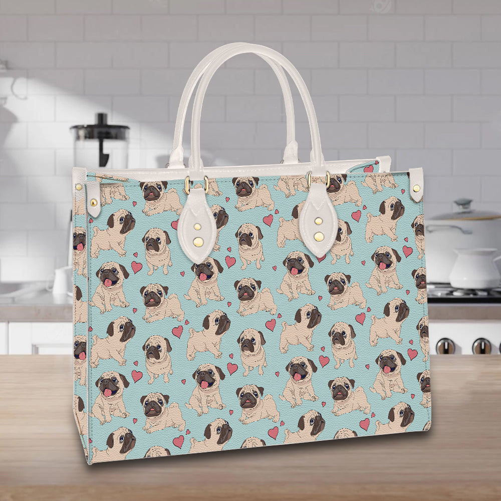 litzzy Personalized Pug Dog Purse Leather Bag Handbag For Women leather bag   