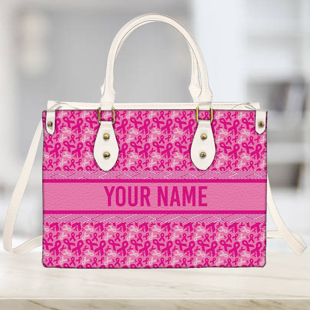 litzzy Personalized Breast Cancer Pink Purse Leather Bag Handbag For Women leather bag   