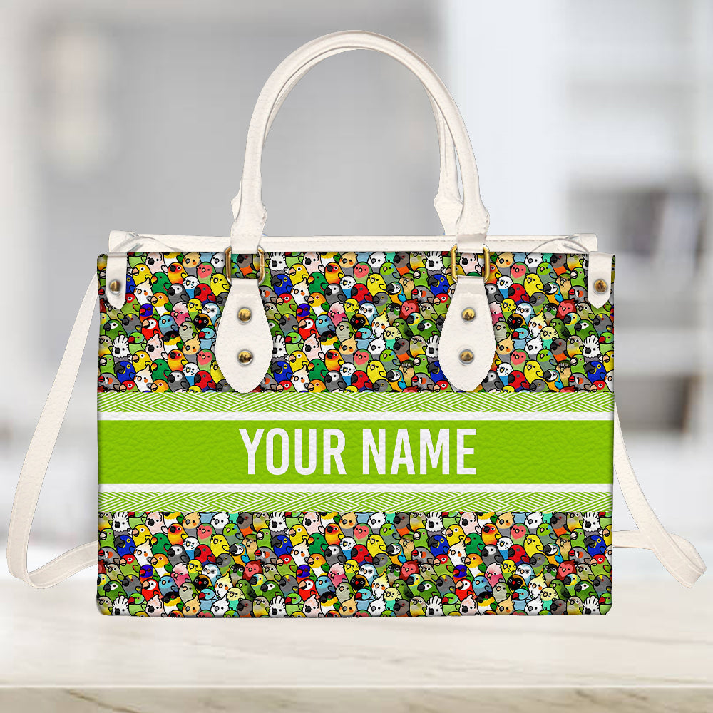 litzzy Personalized Parrot Purse Leather Bag Cute Bird Handbag For Women leather bag   