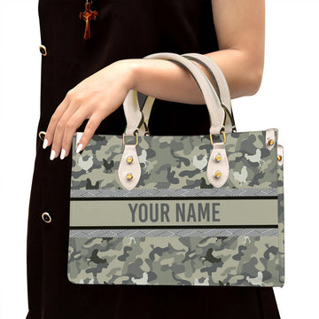 litzzy Personalized Chickens Purse Leather Bag Camo Handbag For Women leather bag White  