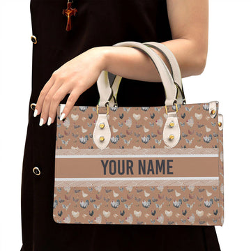 litzzy Personalized Chickens Purse Leather Bag Handbag For Women leather bag White  