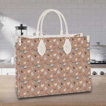 litzzy Personalized Chickens Purse Leather Bag Handbag For Women leather bag   