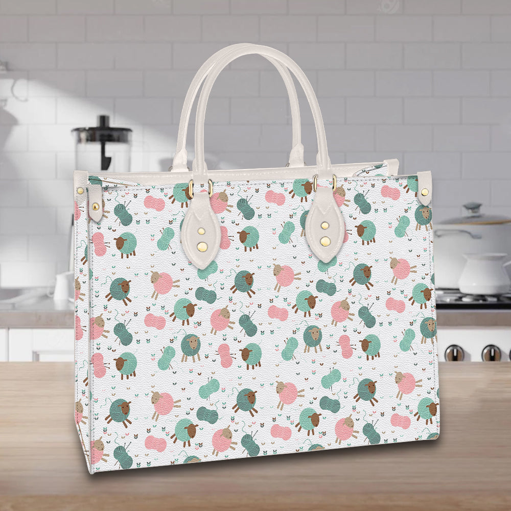 litzzy Personalized Knitting Purse Leather Bag Handbag For Women leather bag   