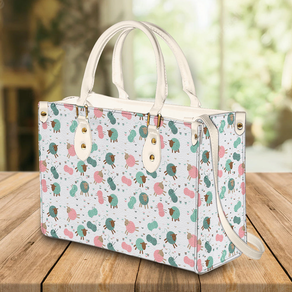 litzzy Personalized Knitting Purse Leather Bag Handbag For Women leather bag   