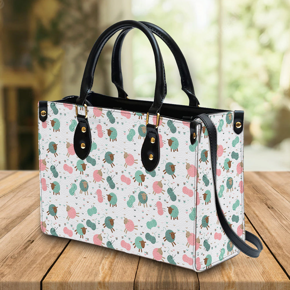 litzzy Personalized Knitting Purse Leather Bag Handbag For Women leather bag   