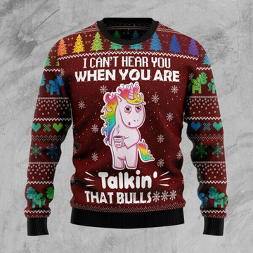 litzzy UnicornSweater011 | I Can‘t Hear You Unicorn – Ugly Christmas Sweatshirt - Best Gift For Christmas, Noel Malalan - Christmas Signature sweater Ugly Sweaters Adult Size S 