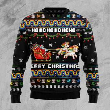 litzzy UnicornSweater004 | Unicorn Merry Christmas – Ugly Christmas Sweatshirt - Best Gift For Christmas, Noel Malalan - Christmas Signature sweater Ugly Sweaters Adult Size S 