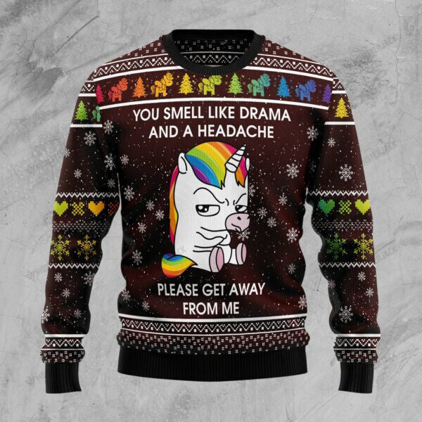 litzzy UnicornSweater007 | Funny Unicorn – Ugly Christmas Sweatshirt - Best Gift For Christmas, Noel Malalan - Christmas Signature sweater Ugly Sweaters Adult Size S 