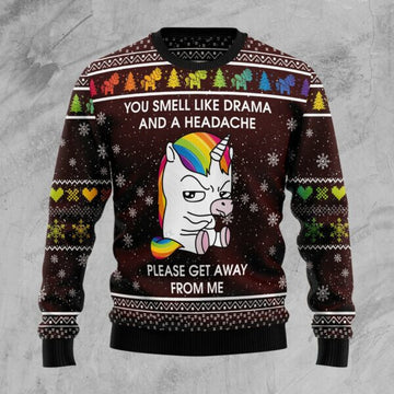 litzzy UnicornSweater007 | Funny Unicorn – Ugly Christmas Sweatshirt - Best Gift For Christmas, Noel Malalan - Christmas Signature sweater Ugly Sweaters Adult Size S 