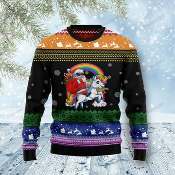 litzzy UnicornSweater015 | Unicorn LGBT – Ugly Christmas Sweatshirt - Best Gift For Christmas, Noel Malalan - Christmas Signature sweater Ugly Sweaters Adult Size S 