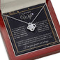 litzzy To My Soulmate Necklace - Wife Gifts From Husband - To My Wife Necklace, Gift for Her Romantic Jewelry Love Knot Necklace Mahogany Luxury Box 