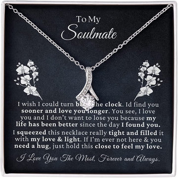 litzzy To My Beautiful Soulmate - Necklace for her Jewelry For Her - Couples Gifts, Gifts For My Wife Girlfriend Jewelry Alluring Beauty Necklace Standard Box 