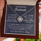 litzzy To My Beautiful Soulmate Necklace - Gift Find You Sooner And Love You Longer - Litzzy Love Knot Necklace - Gifts For My Wife, Girlfriend Jewelry Love Knot Necklace MAHOGANY LUXURY BOX ?? 