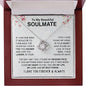 litzzy To My beautiful Soulmate Necklace - Wife Gifts From Husband - To My Wife Necklace, Gift for Her Romantic Jewelry Love Knot Necklace Mahogany Luxury Box ?? 