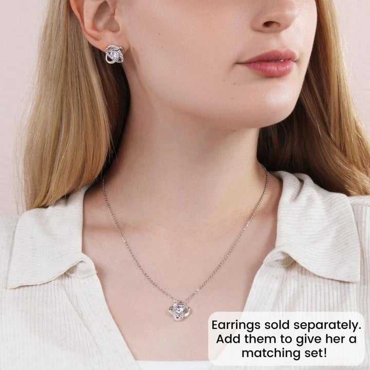 litzzy To My Beautiful Soulmate Necklace Gift - Find You Sooner And Love You Longer - Love Knot Necklace Gift For Wife, Girlfriend Jewelry   