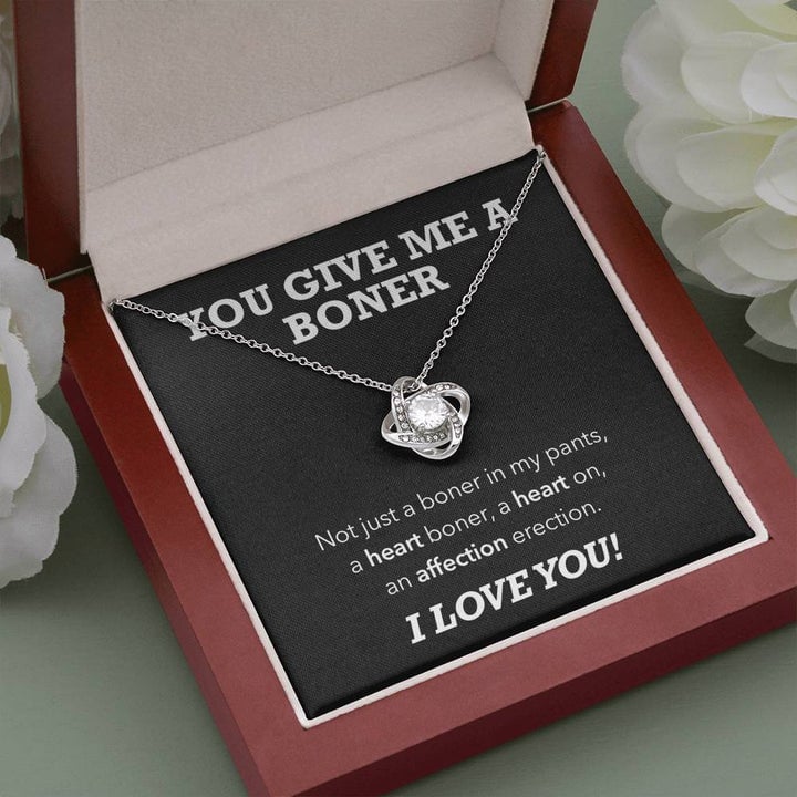 litzzy To My Beautiful Soulmate Necklace Gift - Find You Sooner And Love You Longer - Love Knot Necklace Gift For Wife, Girlfriend Jewelry Style 4 Mahogany Style Luxury Gift Box (w/LED) 