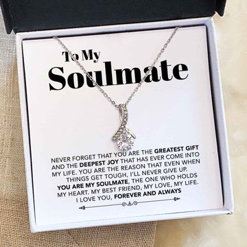 litzzy To My Soulmate - My Love, My Life - Necklace Gift For Wife , Girlfriend Jewelry Alluring Beauty Necklace Standard Box 