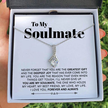 litzzy To My Soulmate - My Love, My Life - Necklace Gift For Wife , Girlfriend Jewelry   