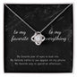 litzzy To My Favorite - To My Everything Love Knot Necklace - Necklace Gift For Wife, Girlfriend Jewelry   
