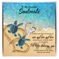 litzzy To My Beautiful Soulmate - We're A Team Funny for Couple Lover - From Husband Gift For Wife, for Soulmate Jewelry FOREVER LOVE NECKLACE 14K WHITE GOLD STANDARD BOX 
