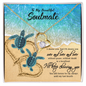 litzzy To My Beautiful Soulmate - We're A Team Funny for Couple Lover - From Husband Gift For Wife, for Soulmate Jewelry FOREVER LOVE NECKLACE 18K YELLOW GOLD STANDARD BOX 