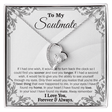 litzzy To My Soulmate - Forever Love Necklace I Love You Forever And Always - Gift For Her, For Wife Valentine's Day Gifts Jewelry   